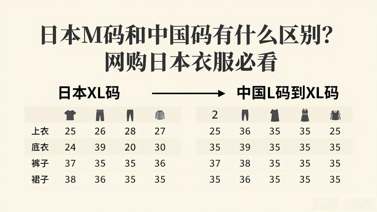 日本m码和中国码的区别_日本码和中国码哪个偏大_日本与中国码区别