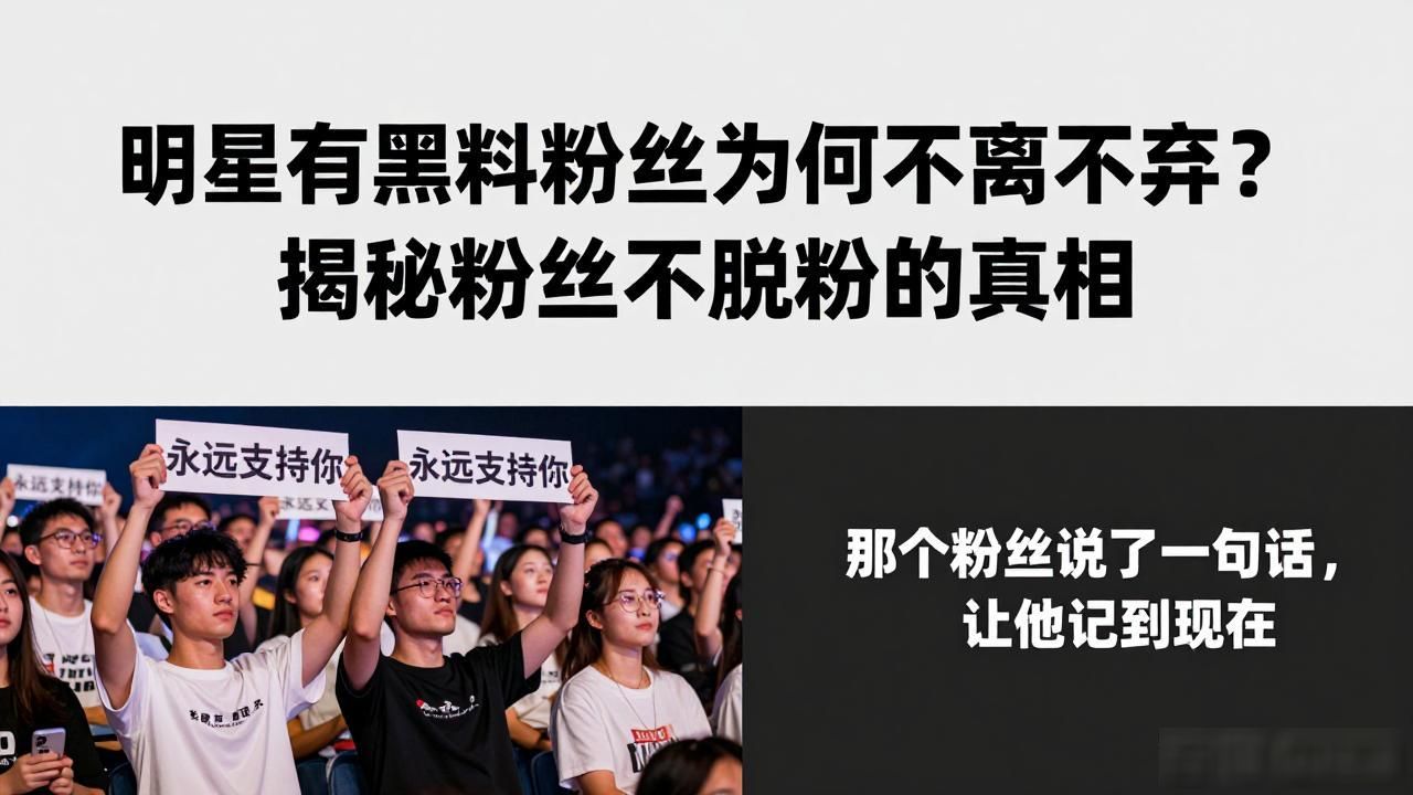 明星有黑料粉丝为何不离不弃？揭秘粉丝不脱粉的真相